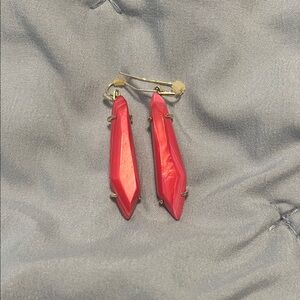 Kendra Scott Red Dangle Earrings